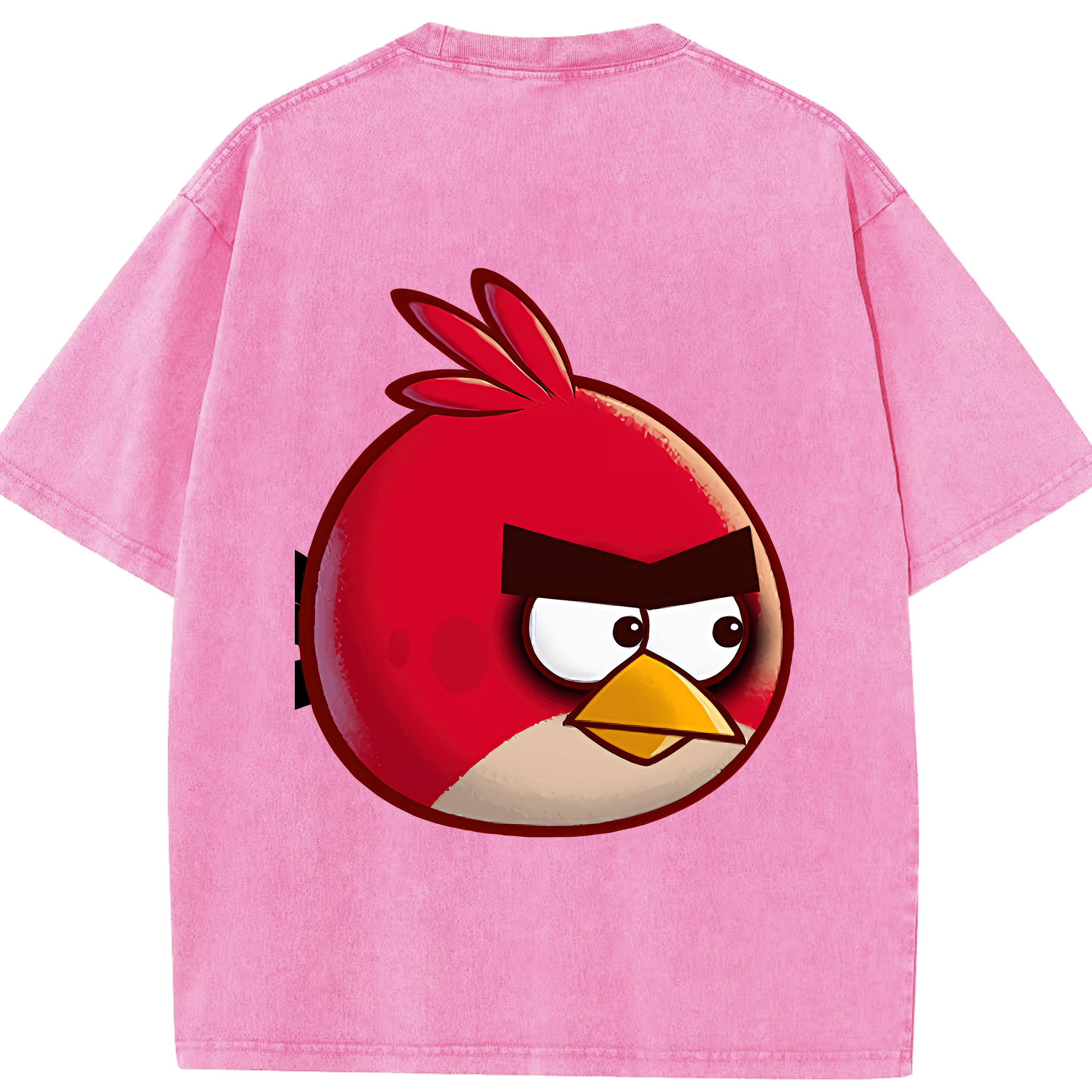（画像用） Angry Birds アングリーバード 綿100% ヴィンテージ風 半袖Tシャツ（背面プリント）